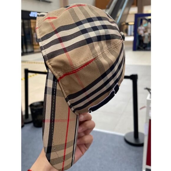 NWT Authentic Burberry TARTAN EMBROIDERED LOGO CAP - unisex - Picture 6 of 8